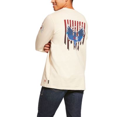 Ariat Work: FR Freedom Eagle Graphic Camisetas Hombre - Beige (EGDHY0913)